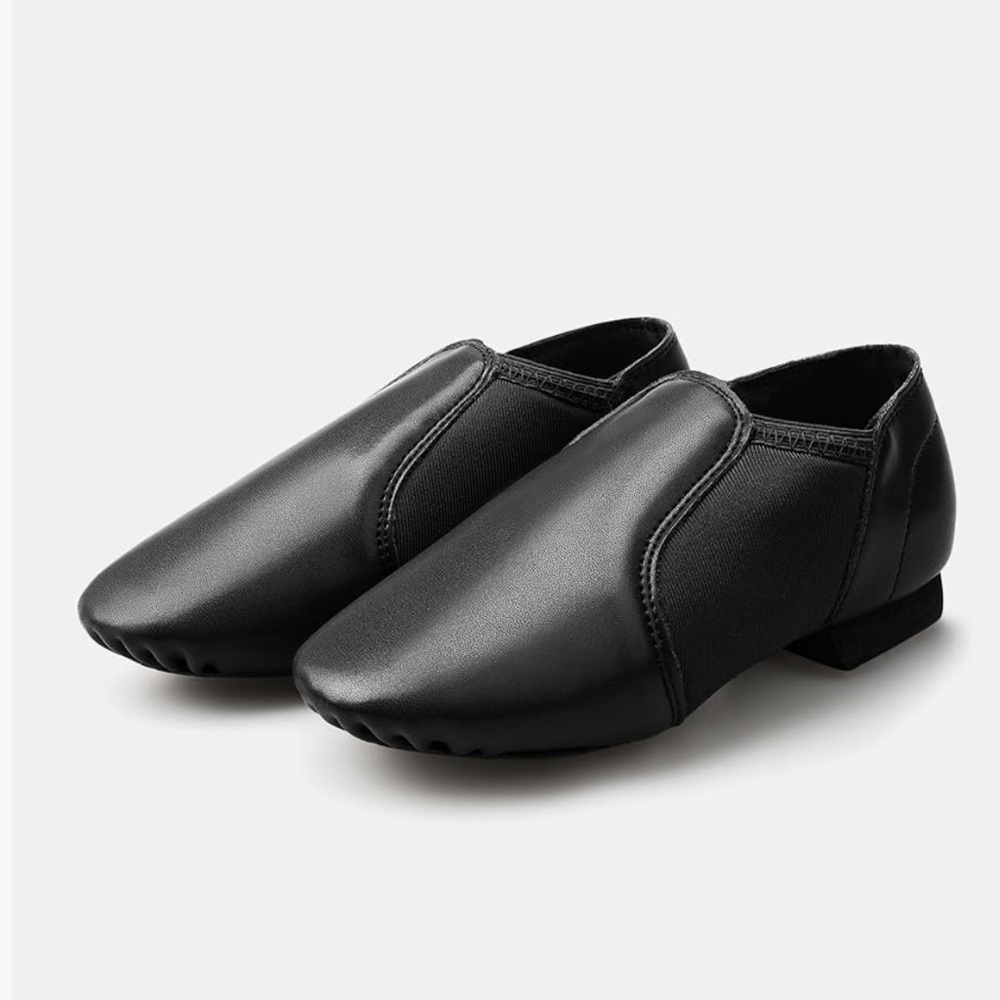 Stelle Jazz / Stage / performance Shoes- black leather slip on